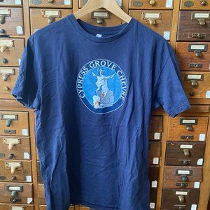 Cypress Grove Chevre beer-drinking goat t-shirt